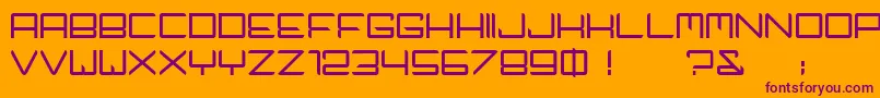 Technoir Font – Purple Fonts on Orange Background
