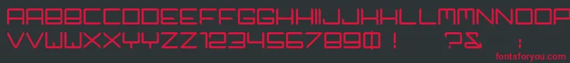 Technoir Font – Red Fonts on Black Background