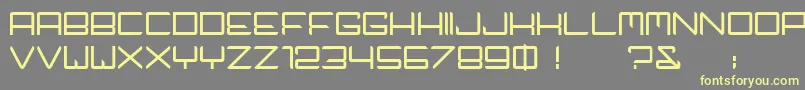 Technoir Font – Yellow Fonts on Gray Background