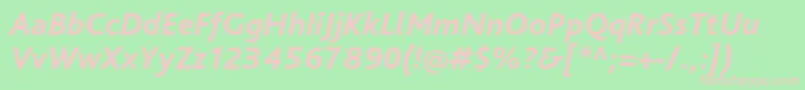Police BlissproExtrabolditalic – polices roses sur fond vert