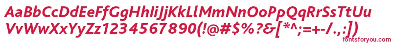 フォントBlissproExtrabolditalic – 赤い文字