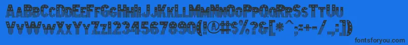 Шрифт Amerika – чёрные шрифты на синем фоне