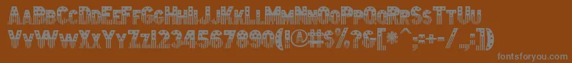Amerika-Schriftart – Graue Schriften auf braunem Hintergrund