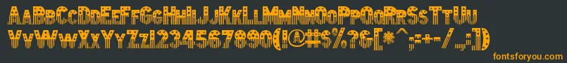フォントAmerika – 黒い背景にオレンジの文字