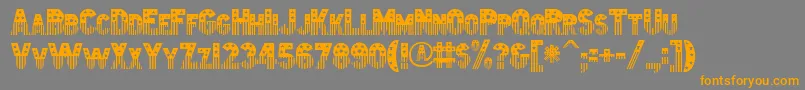 Amerika Font – Orange Fonts on Gray Background