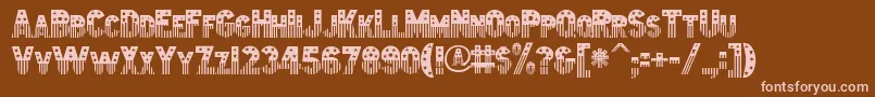 Amerika Font – Pink Fonts on Brown Background