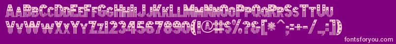 Amerika Font – Pink Fonts on Purple Background
