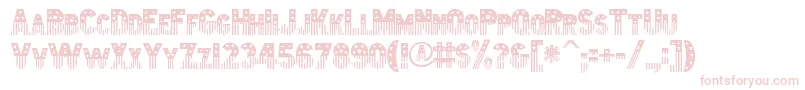 Amerika-Schriftart – Rosa Schriften auf weißem Hintergrund
