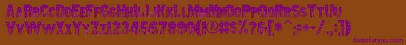 Amerika Font – Purple Fonts on Brown Background