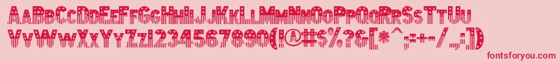 Amerika Font – Red Fonts on Pink Background