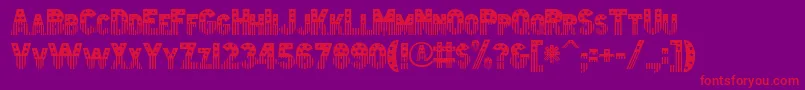 Amerika Font – Red Fonts on Purple Background