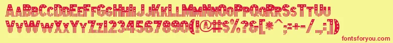 Amerika Font – Red Fonts on Yellow Background