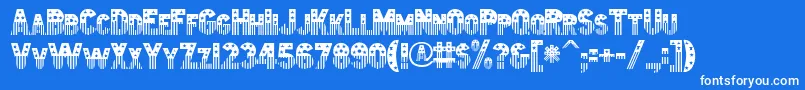 fuente Amerika – Fuentes Blancas Sobre Fondo Azul