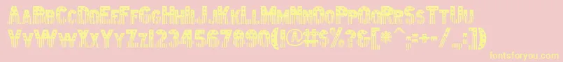 Amerika Font – Yellow Fonts on Pink Background