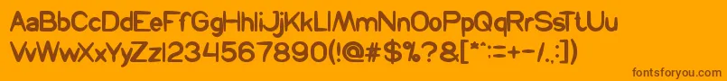 Prehistoric Font – Brown Fonts on Orange Background