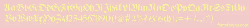 Zenfraxfreestyle Font – Yellow Fonts on Pink Background