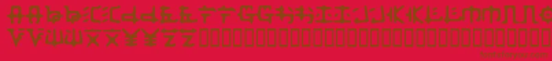 Zaibatsu Font – Brown Fonts on Red Background