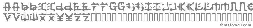 Zaibatsu Font – Gray Fonts on White Background