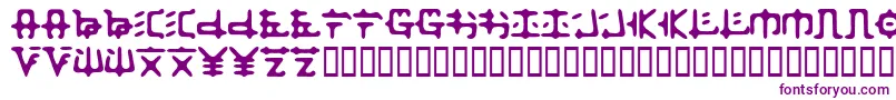 Zaibatsu Font – Purple Fonts on White Background