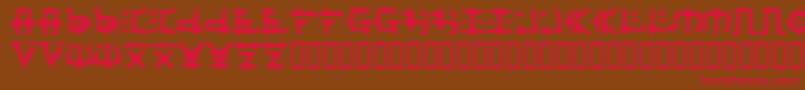 Zaibatsu Font – Red Fonts on Brown Background