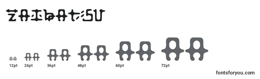 Zaibatsu Font Sizes