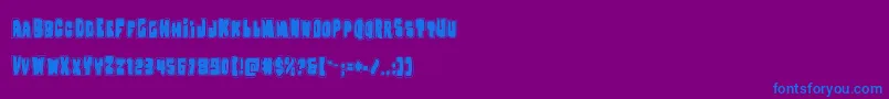 Nobodyhomeacad Font – Blue Fonts on Purple Background