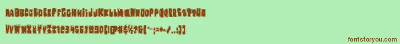 Nobodyhomeacad Font – Brown Fonts on Green Background