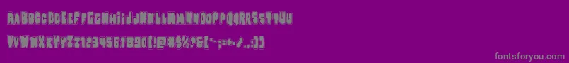 フォントNobodyhomeacad – 紫の背景に灰色の文字