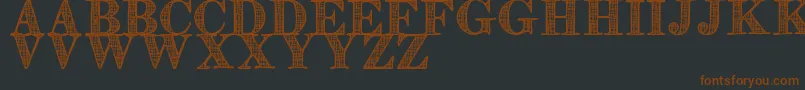 OrnisteTfb-fontti – ruskeat fontit mustalla taustalla