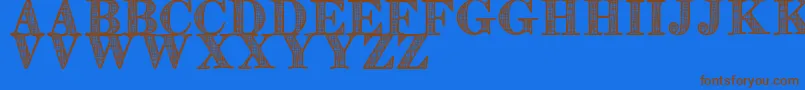 OrnisteTfb Font – Brown Fonts on Blue Background