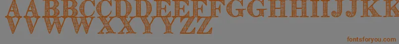 OrnisteTfb-fontti – ruskeat fontit harmaalla taustalla