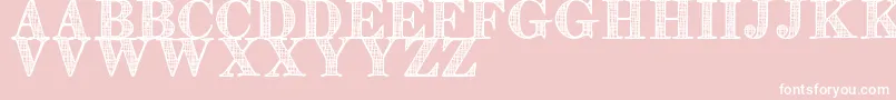 OrnisteTfb-Schriftart – Weiße Schriften auf rosa Hintergrund