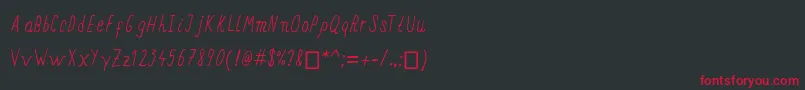 フォントCerise – 黒い背景に赤い文字