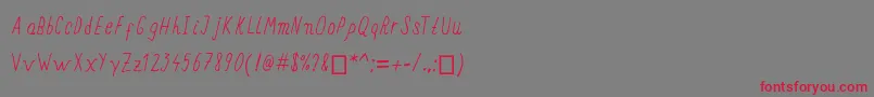 フォントCerise – 赤い文字の灰色の背景