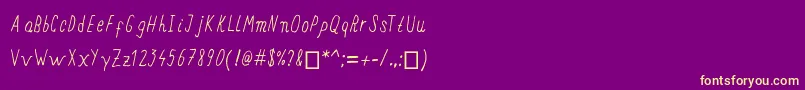 Czcionka Cerise – żółte czcionki na fioletowym tle