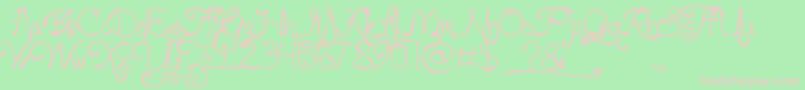 LoyalFame Font – Pink Fonts on Green Background