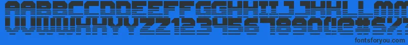 CyberspaceRacewayFront Font – Black Fonts on Blue Background