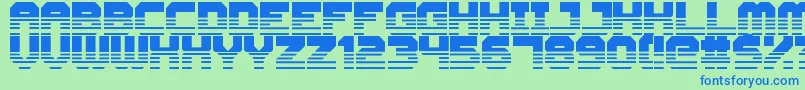 CyberspaceRacewayFront Font – Blue Fonts on Green Background