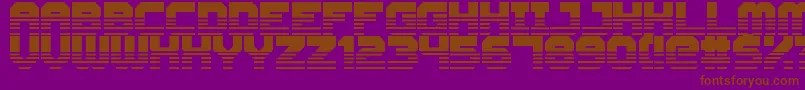 CyberspaceRacewayFront Font – Brown Fonts on Purple Background