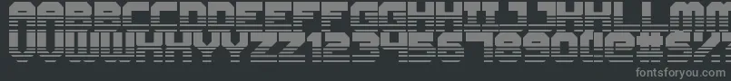 CyberspaceRacewayFront Font – Gray Fonts on Black Background