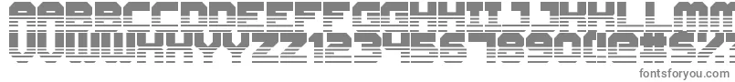 CyberspaceRacewayFront-fontti – harmaat kirjasimet valkoisella taustalla