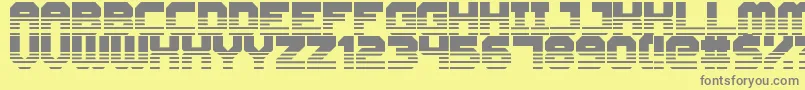 CyberspaceRacewayFront Font – Gray Fonts on Yellow Background