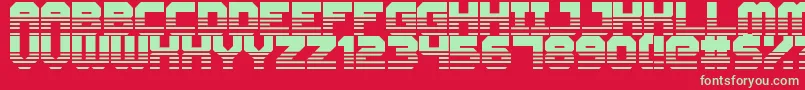 CyberspaceRacewayFront Font – Green Fonts on Red Background