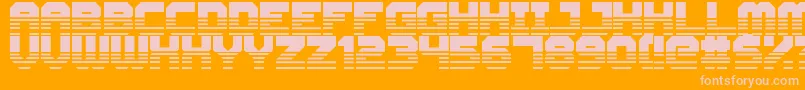 CyberspaceRacewayFront Font – Pink Fonts on Orange Background