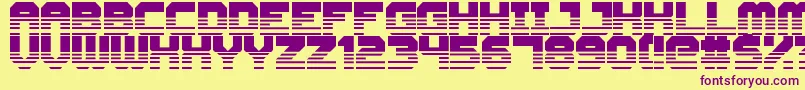 CyberspaceRacewayFront Font – Purple Fonts on Yellow Background