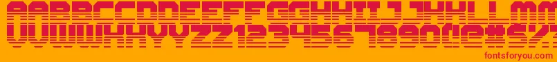 CyberspaceRacewayFront Font – Red Fonts on Orange Background