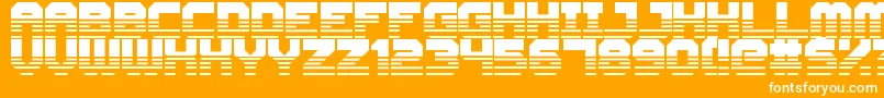 CyberspaceRacewayFront Font – White Fonts on Orange Background