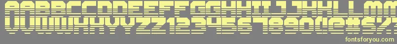 CyberspaceRacewayFront Font – Yellow Fonts on Gray Background