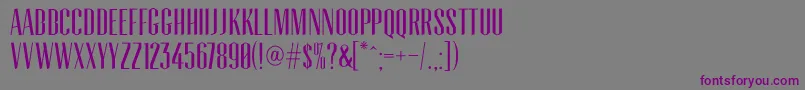 Шрифт Tommaso – фиолетовые шрифты на сером фоне