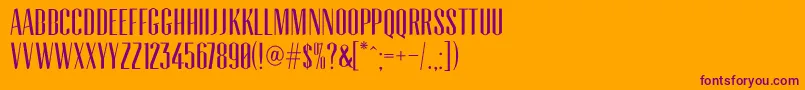 Шрифт Tommaso – фиолетовые шрифты на оранжевом фоне